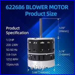 1/2HP Blower Motor 622686 for Nortek Intertherm Miller Maytag Frigidaire Furnace