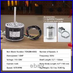 1/3HP Furnace Blower Motor, 110/120V 4.4Amps, 1075RPM 4 Speeds, CWithCCW Rotation 1/3HP Furnace Blower Motor, 110/120V 4.4Amps, 1075RPM 4 Speeds, CWithCCW Rotation