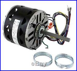 1/4 HP Blower Motor Furnace Fan Coil Universal Replacement 3-Speed Reversible