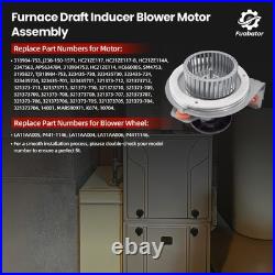 318984-753 HC21ZE117 Furnace Draft Inducer Blower Motor Assembly, Compatible wit