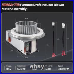 318984-753 HC21ZE117 Furnace Draft Inducer Blower Motor Assembly, Compatible wit