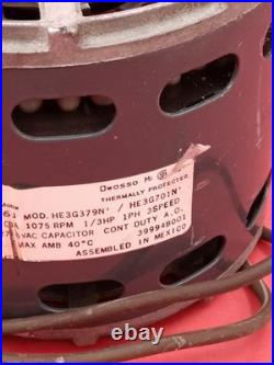 39994B001 F48D48A45 HE3G379N HE3G701N Blower Motor 1/3HP 1075RPM