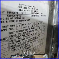 58PAV07018112 65569 Carrier furnace Packard Draft Inducer blower Motor