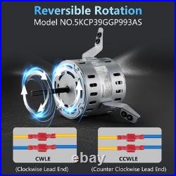 5KCP39GGP993AS Blower Fan Motor 1/3 HP 203-230V 1075RPM 2-Speed
