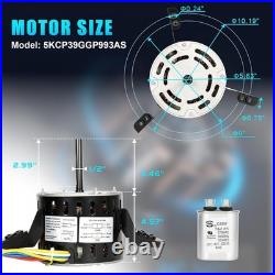 5KCP39GGP993AS Furnace Blower Motor, Replaces GE genteq 5KCP39GGY923S 3S009, 1/3