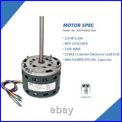 5KCP39GGZ183S Blower Fan Motor 1/3 HP 115V Replacement Carrier 5KCP39GGS335S, 336