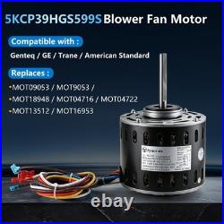 5KCP39HGS599S Blower Fan Motor 1/3 HP 115V 1075RPM 4-Speed, Furnace Blower Fan