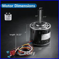 5KCP39HGS599S Blower Fan Motor 1/3 HP 115V 1075RPM 4-Speed, Furnace Blower Fan