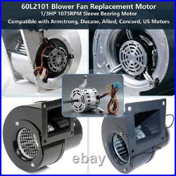 60L2101 Blower Fan Motor 1/3 HP 115V 1075RPM 4-Speed Replaces Lennox 60L21