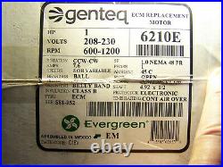 6210E Genteq Evergreen 1 HP 208-230 Volt Replacement X-13 Furnace Blower Motor
