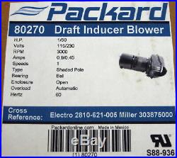 80270 Draft Inducer Furnace Blower Motor for Miller 303875000 7021-5703 303875