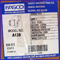 A138 Fasco Draft Inducer Furnace Blower Motor fits Lennox 7021-8657 7021-8825