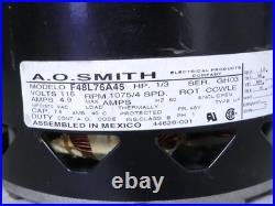 AO Smith F48L76A45 Furnace Blower Motor 1/3HP 115V 1075RPM 4SPD 44626-001 CCWLE AO Smith F48L76A45 Furnace Blower Motor 1/3HP 115V 1075RPM 4SPD 44626-001 CCWLE