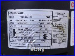 A. O. Smith F48AD80A01 Furnace Blower Motor 3/4HP 1075RPM 4SPD 115V 1PH