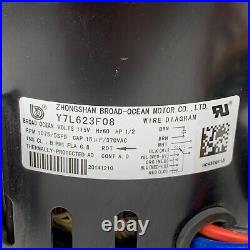 Broad Ocean Y7L623F08 Furnace Blower Motor 5-Speed 1075RPM 1/2HP 115V HC43TQ115
