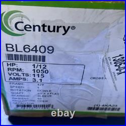 CENTURY BL6409 Direct Drive Motor Coleman OEM Repl, 1/12 HP, 1,050 RPM