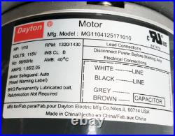 Dayton 1TDT2 Furnace Blower 115V 1/10HP 1320/1430 rpm 549 CFM