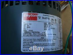 Dayton 3lu91g furnace Blower Motor 1 HP 115V 1075 RPM 4 SPEED