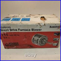 Diversitech WG840589 Wagner Direct Drive Furnace Blower Motor. 3/4Hp, 115V