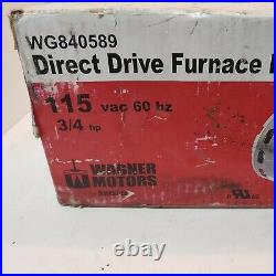 Diversitech WG840589 Wagner Direct Drive Furnace Blower Motor. 3/4Hp, 115V