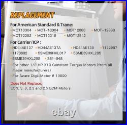 ECM X-13 Furnace Blower Motor 1/2HP 230V 1050RPM 6205E for Trane Carrier ICP