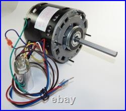 EM3585 1/3 hp 1075 RPM 3-Speed 48 Frame 115V Furnace Motor with Capacitor, NEW