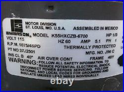 EMERSON K55HXCZB-6700 Furnace Blower Motor 1/3HP 115V 1075RPM 4SPD 37J2501