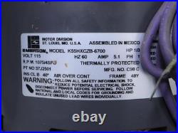 EMERSON K55HXCZB-6700 Furnace Blower Motor 1/3HP 115V 1075RPM 4SPD 37J2501