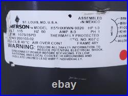 EMERSON K55HXKWN-9820 Furnace Blower Motor 1/3HP 115V 1075RPM 3SPD 200103-02