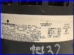 EMERSON K55HXMKS-0549 Furnace Blower Motor 1/2HP 1075RPM 4SPD 115V 100650-01