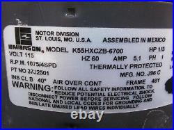 Emerson Furnace Blower Motor K55HXCZB-6700 1/3 HP 115v 1075/4 Speed 37J2501