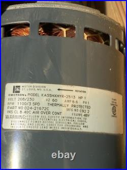 Emerson KA55HXHYR-2513 Furnace Blower Motor 1/3 HP 115V 1075 RPM OEM Replacement