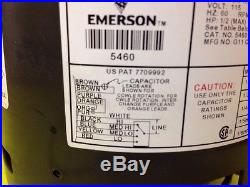 Emerson Rescue 115v Furnace Blower Motor DD 5460 1/2 HP 1075 4 Spd