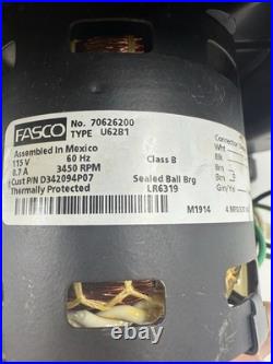 FASCO 70626200 U62B1 Draft Inducer Blower Motor Assembly D342094P07 used