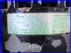FASCO 7126-0411 Furnace Blower Motor 1/3HP 115V 1075RPM LENNOX 79A5201 FASCO 7126-0411 Furnace Blower Motor 1/3HP 115V 1075RPM LENNOX 79A5201