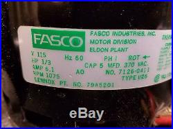 FASCO 7126-0411 Furnace Blower Motor 1/3HP 115V 1075RPM LENNOX 79A5201 1075 rpm