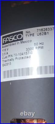 FASCO BLOWER INDUCER MOTOR, NEW. Part# 70-104157-0. No. 71626337