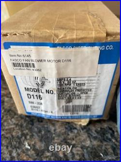 FASCO D116 Motor Inducer Draft Blower Furnace 1/15Hp 115V 1500 RPM, CW Rotation