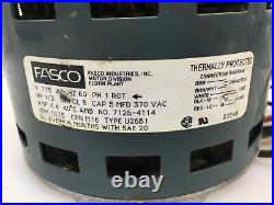 FASCO U26B1 7126-4114 Furnace Blower Motor 1/3HP 1075RPM 1PH 115V used #MB507