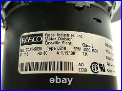 Fasco 7021-9030 Furnace Draft Inducer Blower Motor 115V used #MA136