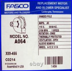 Fasco A064 Furnace Inducer Motor fiits Heil HQ/610672 7021-5043 7021-7102