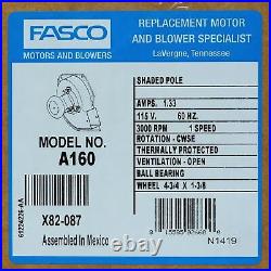 Fasco A160 Furnace Draft Inducer Motor fits Amana 20044402 7002-2407 D6996405