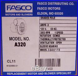 Fasco A320 Furnace Inducer Motor fits Lennox 7021-9466 7021-9646 10115401