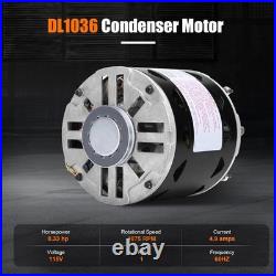Furnace Blower Motor 1/3 HP 1075 RPM 115V 3-Speed Direct Drive 48 Frame