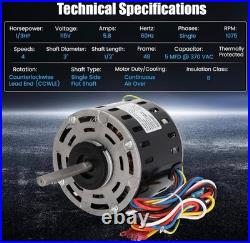 Furnace Blower Motor 1/3 HP 115V 1075 RPM 4-Speed for GE & Trane 5KCP39HGS599S