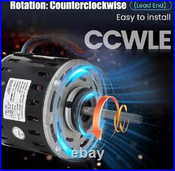 Furnace Blower Motor 1/3 HP 115V 1075 RPM 4-Speed for GE & Trane 5KCP39HGS599S