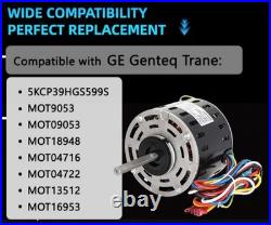 Furnace Blower Motor 1/3 HP 115V 1075 RPM 4-Speed for GE & Trane 5KCP39HGS599S