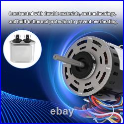 Furnace Blower Motor 4-Speed 1/3 HP 115V 1075 RPM Fits For GE & Trane MOT9053