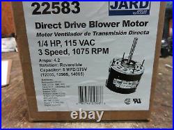 Furnace Blower Motor Universal Replacement Motor 1/4 HP 115v Jard # 22583