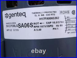GENTEQ 5KCP39LGSA06S Furnace Blower Motor 115V 1/2HP 1075RPM 3SPD HB43TR113